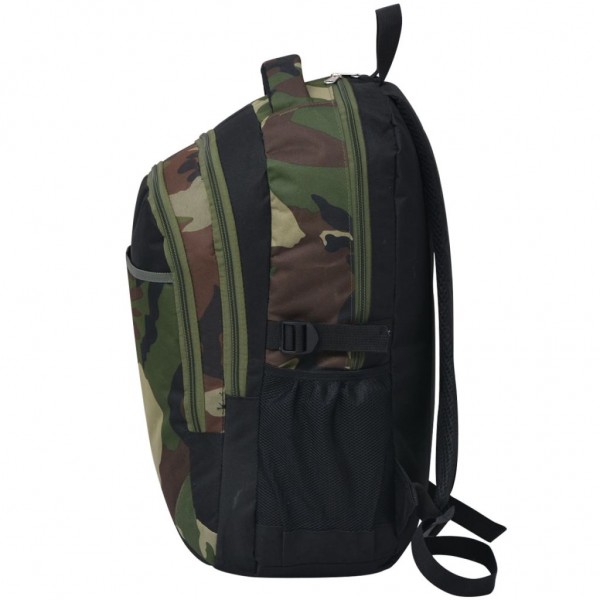 Mochila escolar 40 L preto e camuflagem M 2