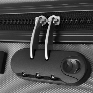 Juego de maletas trolley rígidas 3 pzas plateado 45.5/55/66 cm H