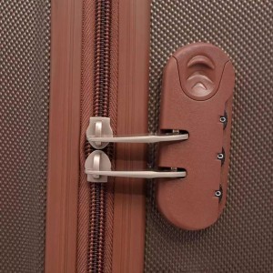 Conjunto de tróleis em estojo rígido 4 pcs cor café H