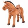 Cavalo de peluche de montar castanho 1