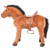 Caballo de juguete de pie de peluche marrón 2
