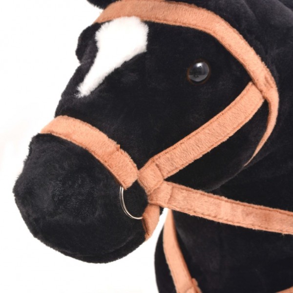Cavalo de peluche de montar preto M 4