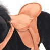 Cavalo de peluche de montar preto 5