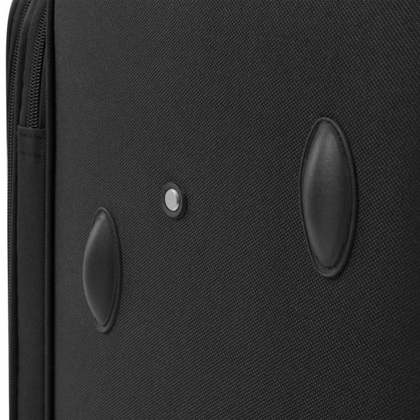 Juego de 3 maletas blandas negro M 4