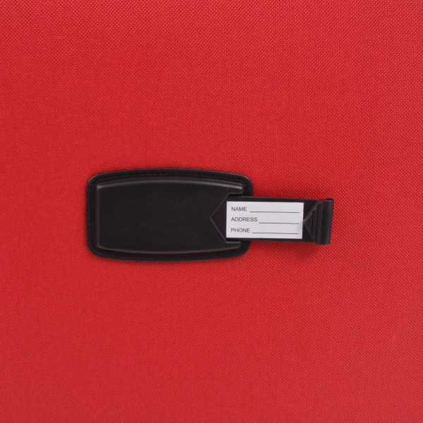 Conjunto de tróleis em estojo mole 3 pcs vermelho M 2