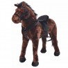 Caballo de peluche de pie marrón oscuro XXL 1