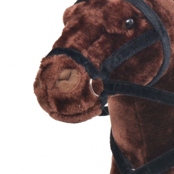 Caballo de peluche de pie marrón oscuro XXL M 3