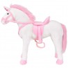 Unicornio de peluche de pie blanco y rosa XXL 2