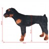 Perro rottweiler de peluche de pie negro y marrón XXL 4