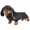 Perro teckel de peluche de pie negro XXL 1