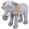 Elefante de montar em peluche cinzento XXL 1