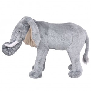 Elefante de montar em peluche cinzento XXL H