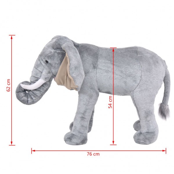 Elefante de montar em peluche cinzento XXL M 4