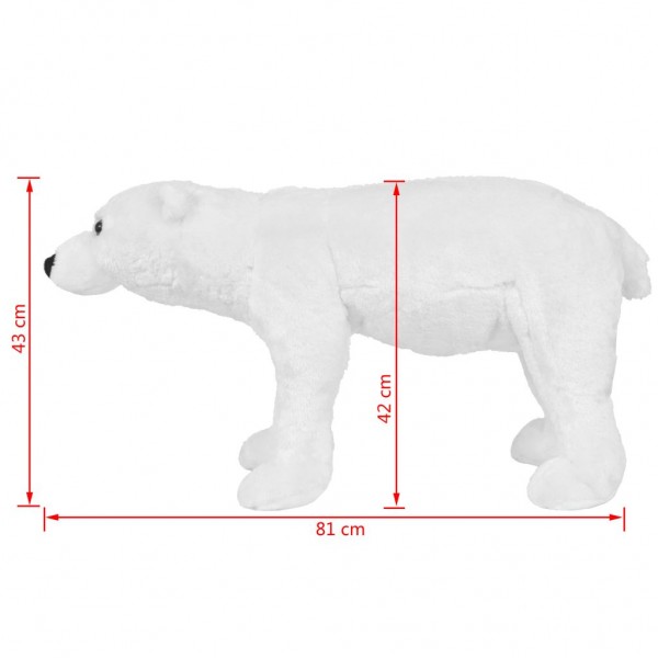 Brinquedo de montar urso polar peluche branco XXL M 4