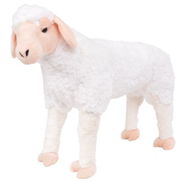 Oveja de peluche de pie blanca XXL D