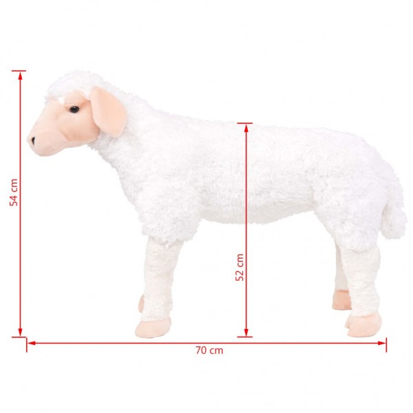 Brinquedo de montar ovelha peluche branco XXL M 4