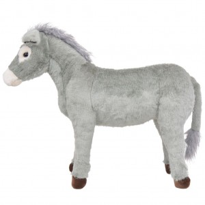 Burro de montar em peluche cinzento XXL H