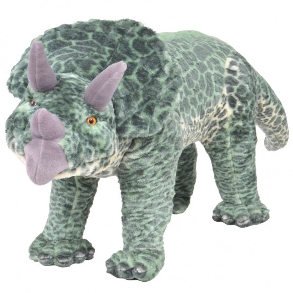Dinosaurio triceratops de peluche de pie verde XXL D