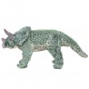 Dinosaurio triceratops de peluche de pie verde XXL 2