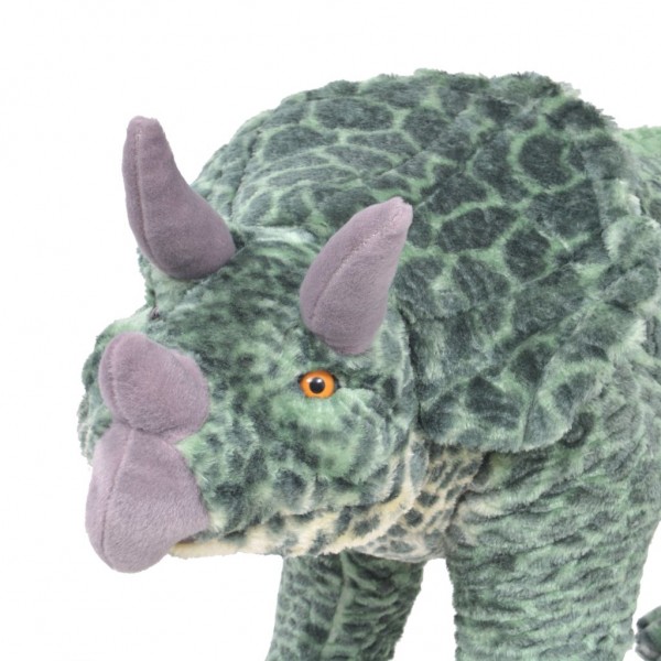 Dinosaurio triceratops de peluche de pie verde XXL M 3