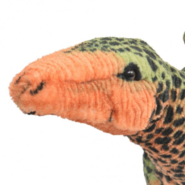 Dinosaurio Stegosaurus de peluche de pie verde y naranja XXL M 3