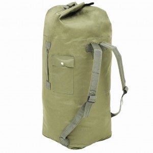 Bolso de lona estilo militar 85 L verde oliva H