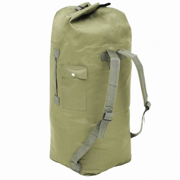 Saco de lona estilo militar 85 L verde oliveira M 2