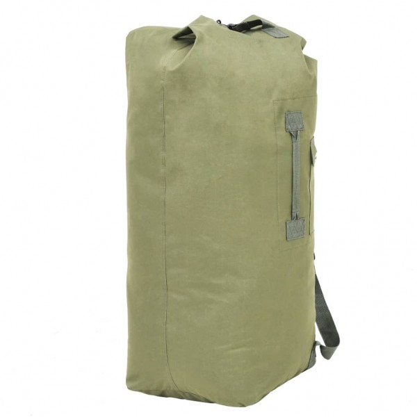 Bolso de lona estilo militar 85 L verde oliva M 4