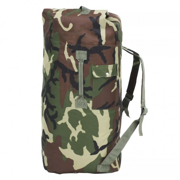 Bolso de lona estilo militar 85 L camuflaje D