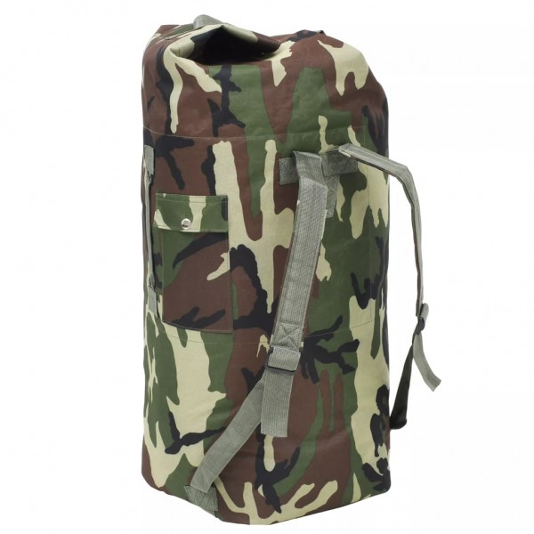 Saco de pano estilo militar 85 L camuflagem M 2