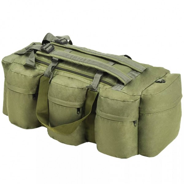 Bolso de lona estilo militar 3-en-1 90 L verde oliva D