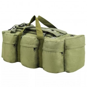 Bolso de lona estilo militar 3-en-1 90 L verde oliva H