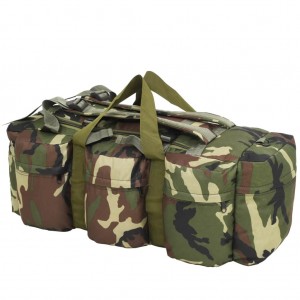 Bolso de lona estilo militar 3-en-1 90 L camuflaje H