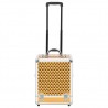 Maletín trolley de maquillaje aluminio dorado 35x29x45 cm 3