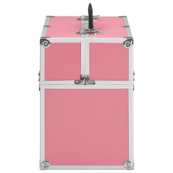 Maletín de maquillaje aluminio rosa 37x24x35 cm M 4