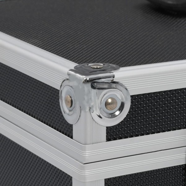 Caixa de maquilhagem 37x24x40 cm alumínio preto M 3