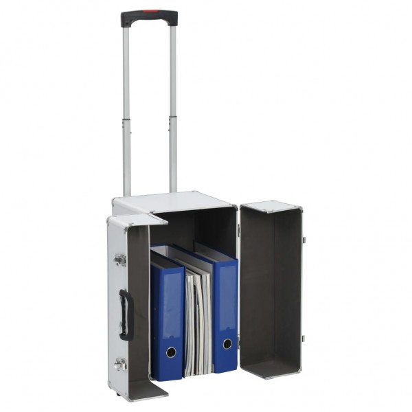 Maleta trolley de piloto aluminio plateado 47x39x27 cm M 3