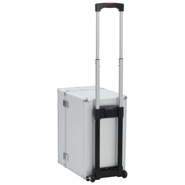 Maleta trolley de piloto aluminio plateado 47x39x27 cm M 4