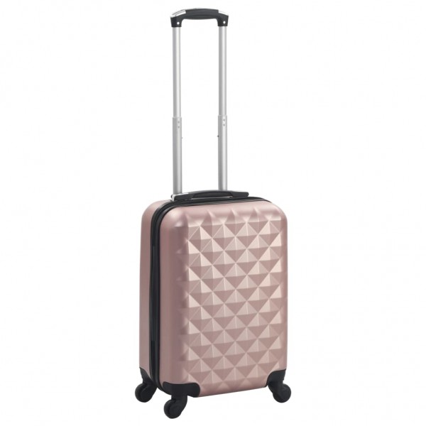 Maleta con ruedas trolley rígida rosa dorado ABS D
