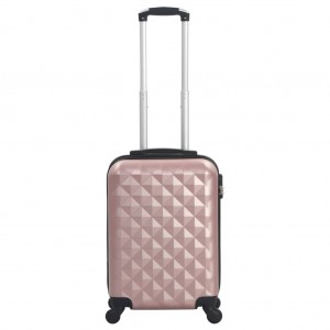 Maleta con ruedas trolley rígida rosa dorado ABS H