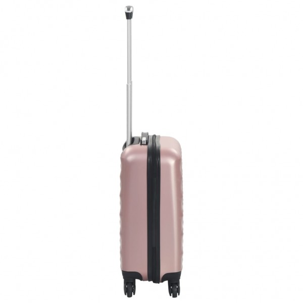 Maleta con ruedas trolley rígida rosa dorado ABS M 4