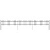 Cerca jardim com topo em aros 5.1x0.6 m aço preto 1