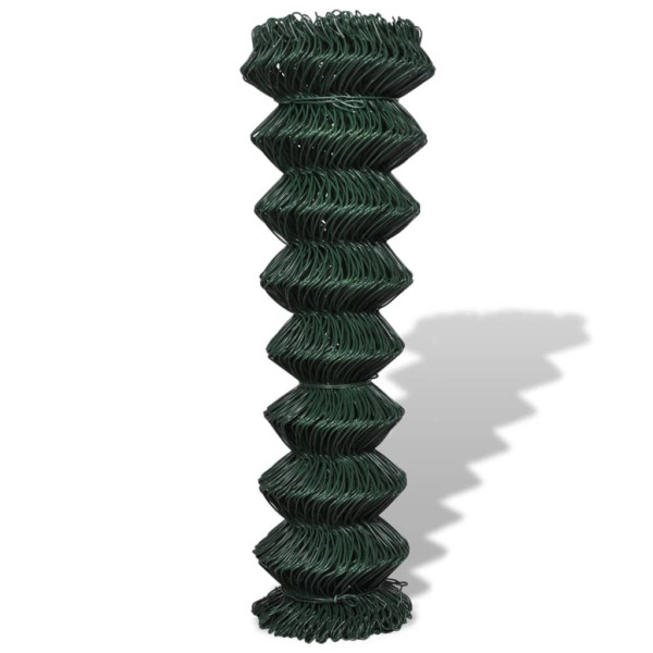 Valla de tela metálica acero verde 1.5x25 m M 2