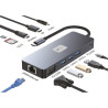 Docking usb tipo-c leotec leds03/ 3xusb/ 1xusb tipo-c pd/ 1xhdmi 4k/ 1 xdisplayport/ 1xvga/ 1xaudio/ 1xrj45/ 1xlector tarjetas 1
