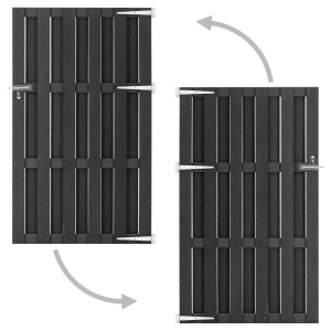 Portão de jardim 100x180 cm WPC cinzento H