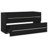 Armario para lavabo madera contrachapada negro 100x38.5x48 cm 3