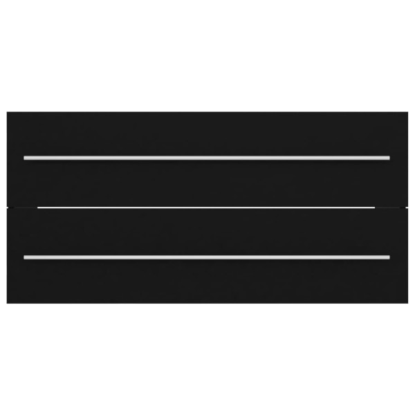 Armário lavatório 100x38.5x48 cm derivados de madeira preto M 4