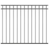 Panel de valla de acero 1.7x1.5 m negro 1