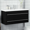 Mueble de baño con lavabo integrado negro 1