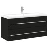 Mueble de baño con lavabo integrado negro 2